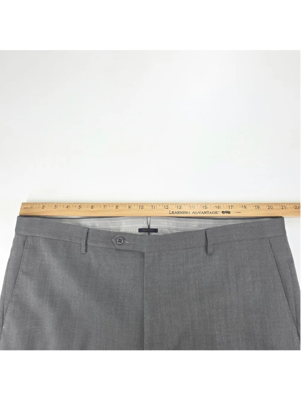 Zanella Platinum Noah Dress Pants Mens 41x26.5 Gray Stretch Wool Made Italy